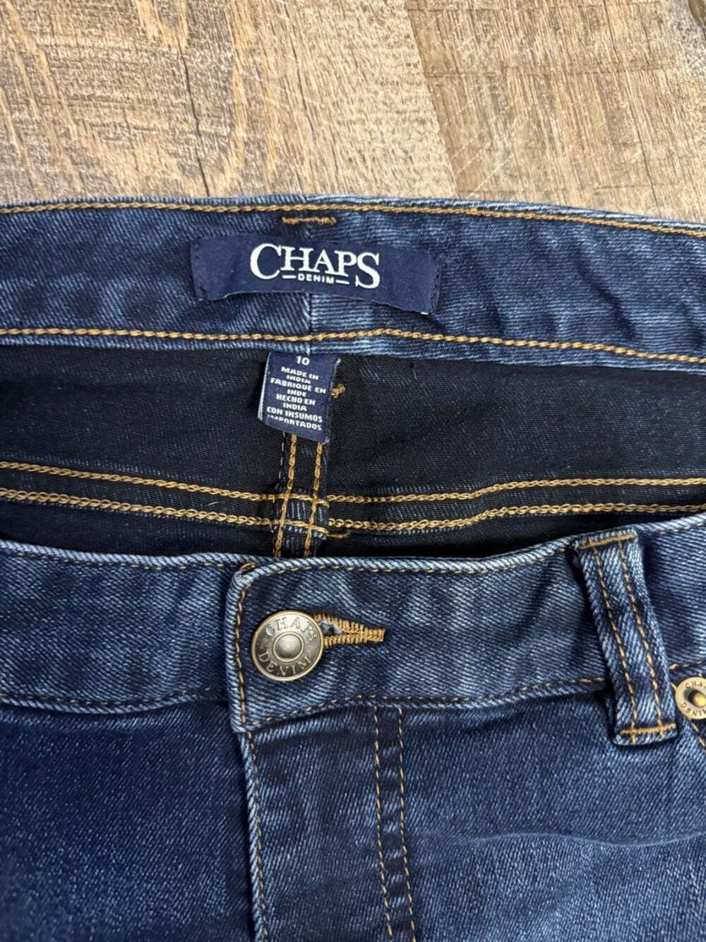 Womens Chaps Denim Jeans Sz 10 Dark Wash Vintage High Waisted Excellent - Picture 7 of 9